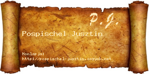Pospischel Jusztin névjegykártya